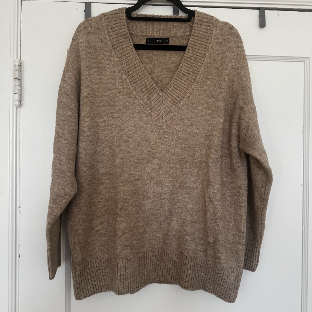 Mango oversized V neck sweater